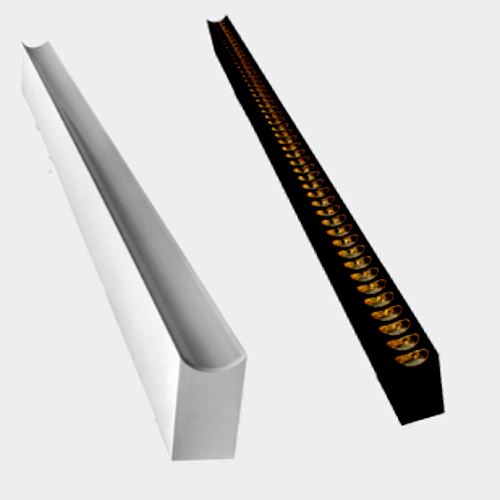 Suspended LED Aluminium Profile Light 10W per foot 40x78mm with PC Diffuser, 2835 SMD LED Strip, 36V DC Linear Lighting 120 lm/W