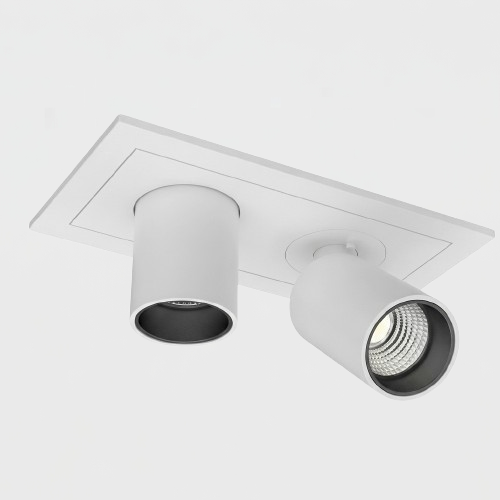 2x5W recessed LED spotlight with dual head design, Bridgelux LED and Osram driver