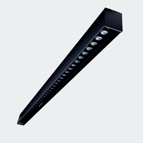 Suspended LED Aluminium Profile Light 10W per foot 55x77mm with PMMA Diffuser, 2835 SMD LED Strip, 36V DC Linear Lighting 120 lm/W