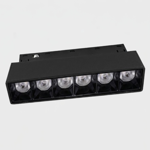 20mm magnetic LED module with 6x1W Osram LEDs, narrow beam 24 degree and black finish