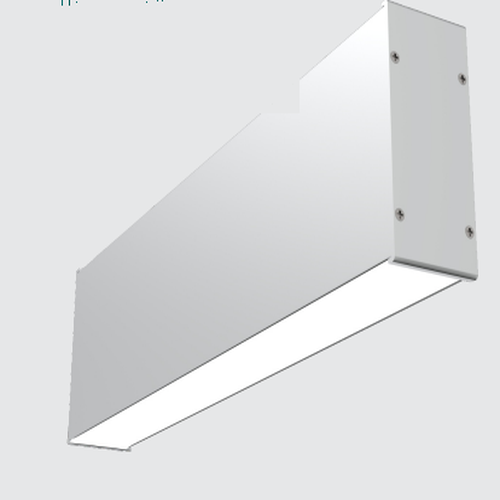 Suspended LED Aluminium Profile Light 24W Up Down 35x80mm with PMMA Diffuser, 2835 SMD LED Strip, 36V DC Linear Lighting